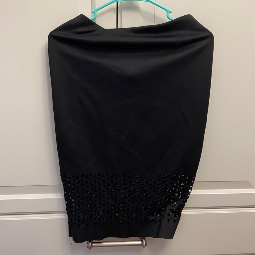 Black pencil skirt with fun bottom